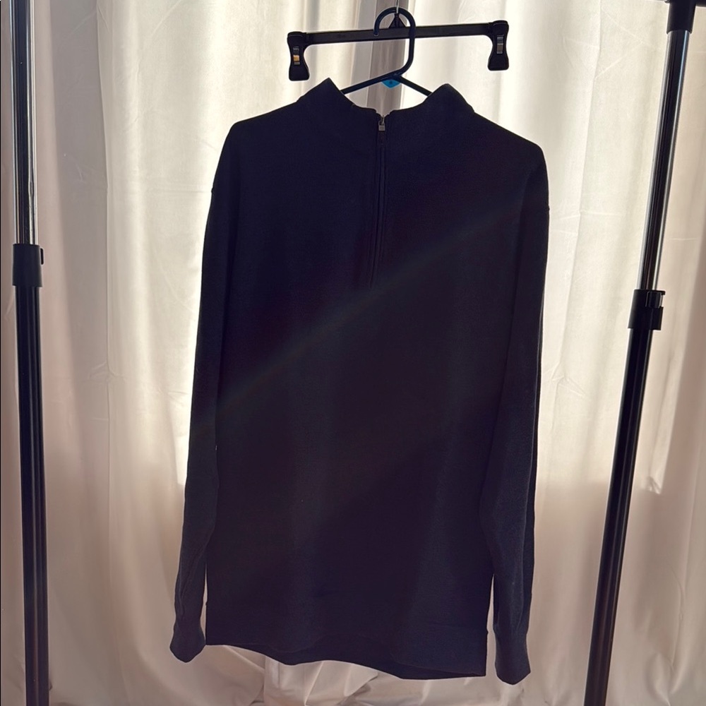 Peter Millar Black and Blue Zip Up Sweater